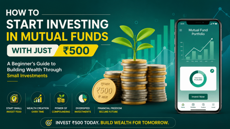 Beginner's guide to investing in mutual funds with ₹500 through SIP for long-term wealth creation and financial planning in India.