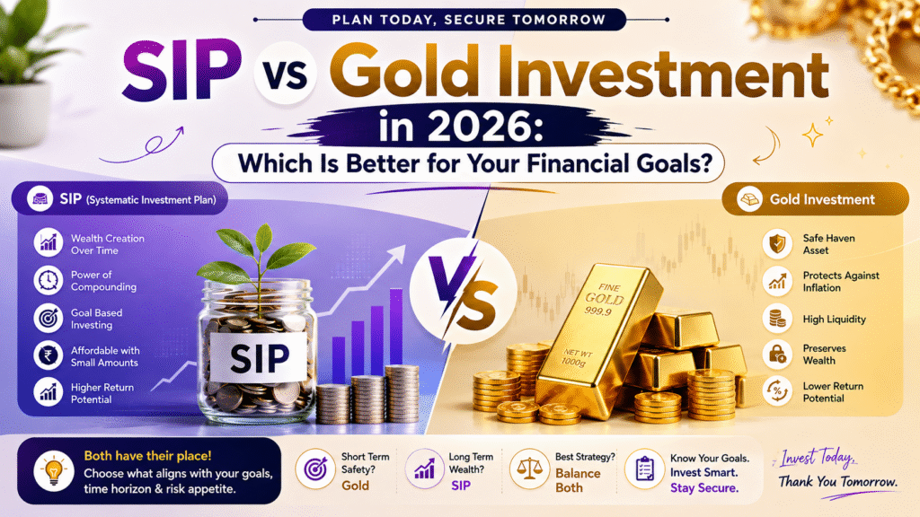 SIP vs Gold Investment in 2026 comparison for financial goals