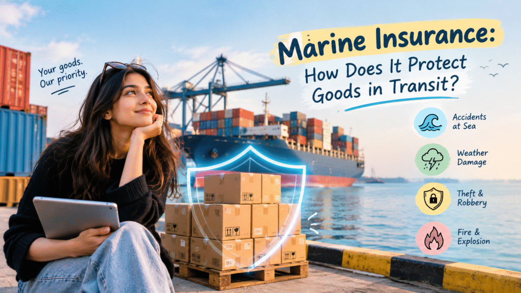 Marine insurance protecting goods during transit