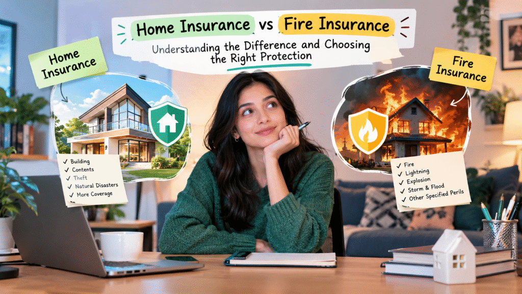 Home insurance vs fire insurance coverage for a modern house